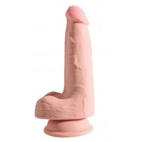 King Cock Plus Triple Density Dildo med Sugekop og Testikler