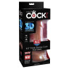King Cock Plus Triple Density Dildo med Sugekop og Testikler