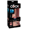 King Cock Plus Triple Density Dildo med Sugekop og Testikler