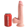 King Cock Plus Triple Density Dildo med Sugekop og Testikler