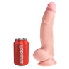 King Cock Plus Triple Density Dildo med Sugekop og Testikler