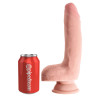 King Cock Plus Triple Density Dildo med Sugekop og Testikler