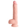 King Cock Plus Triple Density Dildo med Sugekop og Testikler
