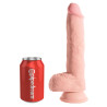 King Cock Plus Triple Density Dildo med Sugekop og Testikler