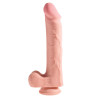 King Cock Plus Triple Density Dildo med Sugekop og Testikler