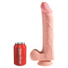 King Cock Plus Triple Density Dildo med Sugekop og Testikler