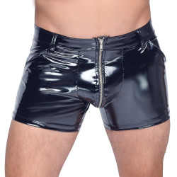 Black Level Lak Pants med Stretch og Lynlås