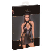 Noir Handmade Kort Kjole med Blondesider