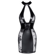 Noir Handmade Kort Kjole med Blondesider