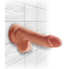 King Cock Plus Triple Density Dildo med Sugekop og Testikler