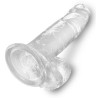 King Cock Clear Dildo med Sugekop og Testikler