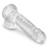 King Cock Clear Dildo med Sugekop og Testikler