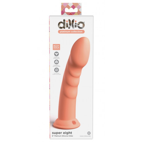 Dillio Super Eight Silikone Stor Dildo med Sugekop