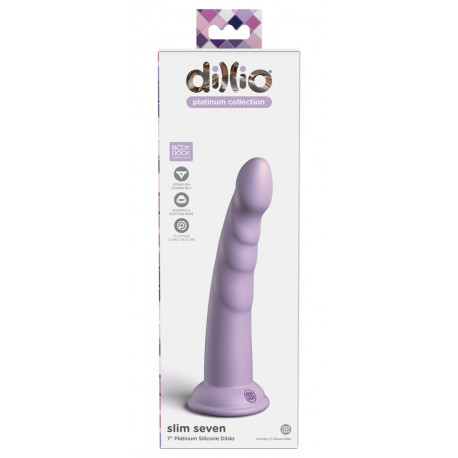 Dillio Slim Seven Lang Silikone Dildo med Sugekop