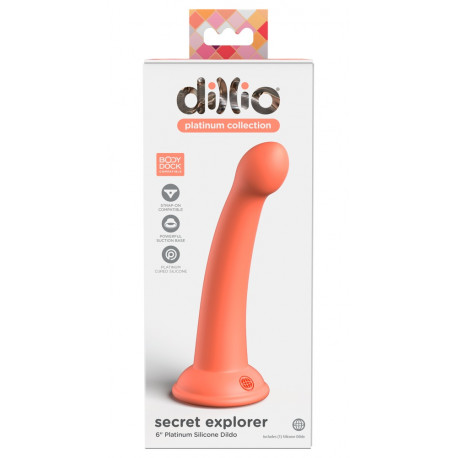 Dillio Secret Explorer G-punkts Silikone Dildo med Sugekop