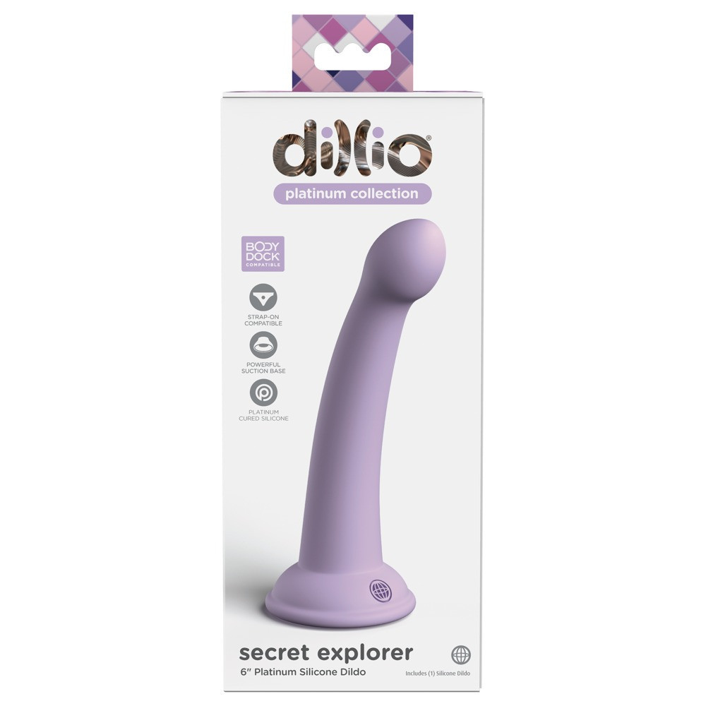 Dillio Secret Explorer G-punkts Silikone Dildo med Sugekop