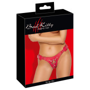 Bad Kitty Rød Læderlook Strapon Trusse