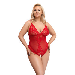 Cottelli Curves Bodystocking med Blonder