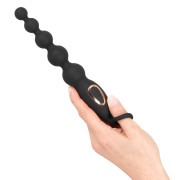 Anos Silikone Analkæde med Vibration