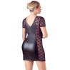 Cottelli Curves Wetlook Kjole med 2-vejs Lynlås og Blonde Sider