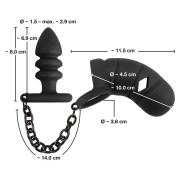 Black Velvets Penis Bur med Buttplug