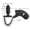 Black Velvets Penis Bur med Buttplug