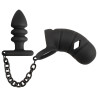 Black Velvets Penis Bur med Buttplug