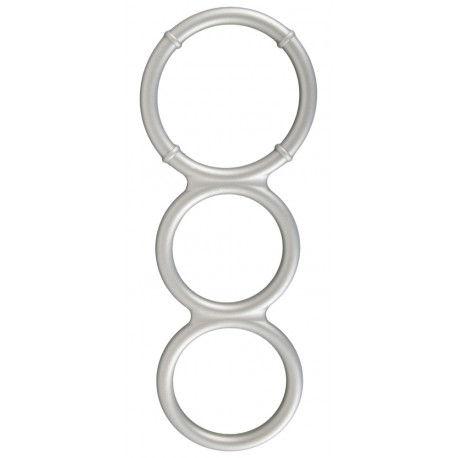 You2Toys Metal Farvet Triple Cock and Ball Ring Sæt i Silikone