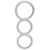 You2Toys Metal Farvet Triple Cock and Ball Ring Sæt i Silikone