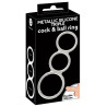 You2Toys Metal Farvet Triple Cock and Ball Ring Sæt i Silikone