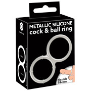 You2Toys Metalfarvet Cock and Ball Ring Sæt i Silikone