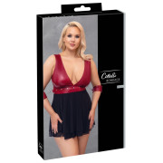 Cottelli Bondage Plus Size Babydoll med Røde Manchetter