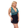 Cottelli Curves Turkis Babydoll med Blonde