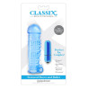 Classix Transparent Sleeve med Knopper og Vibrator