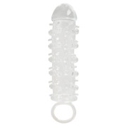 Crystal Clear Penis Sleeve med Knopper og Testikelring