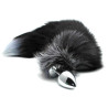 Alive BDSM Line Black And Withe Fox Tail Metal Butt Plug