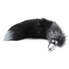 Alive BDSM Line Black And Withe Fox Tail Metal Butt Plug