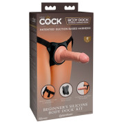 King Cock Elite Beginner Body Dock Strap-On Harness Kit med Dildo