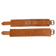 Zado Brune Læder Håndleds Manchetter