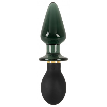 ANOS Dobbelt Glas Buttplug med Vibration