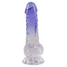 Crystal Clear Dildo med Sugekop og Testikler