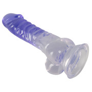 Crystal Clear Dildo med Sugekop og Testikler