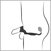 Rebel Fjernbetjent Cock Ring og Anal Vibrator