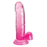 King Cock Clear Color Dildo med Sugekop og Testikler