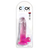 King Cock Clear Color Dildo med Sugekop og Testikler