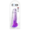 King Cock Clear Color Dildo med Sugekop og Testikler