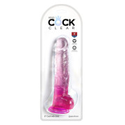 King Cock Clear Color Dildo med Sugekop og Testikler