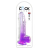 King Cock Clear Color Dildo med Sugekop og Testikler