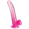 King Cock Clear Color Dildo med Sugekop og Testikler