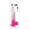 King Cock Clear Color Dildo med Sugekop og Testikler